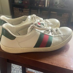 Gucci Ace sneakers, size 8.5, fairly worn